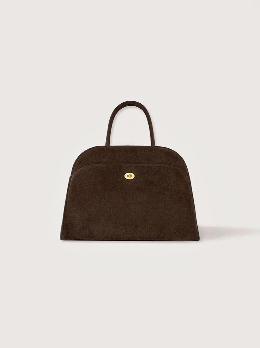 Elborn Momet Suede Mini Bag in Chocolate Brown